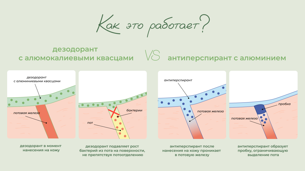 как работают дейзики и антиперспиранты