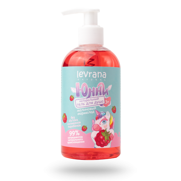 ЮННИ Детский гель для душа, Малиновый мармелад